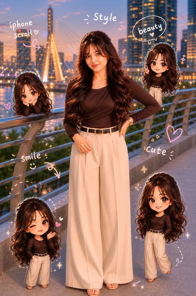 Mini Chibi Portrait AI Prompt | Cute 4D Character Photo Edit