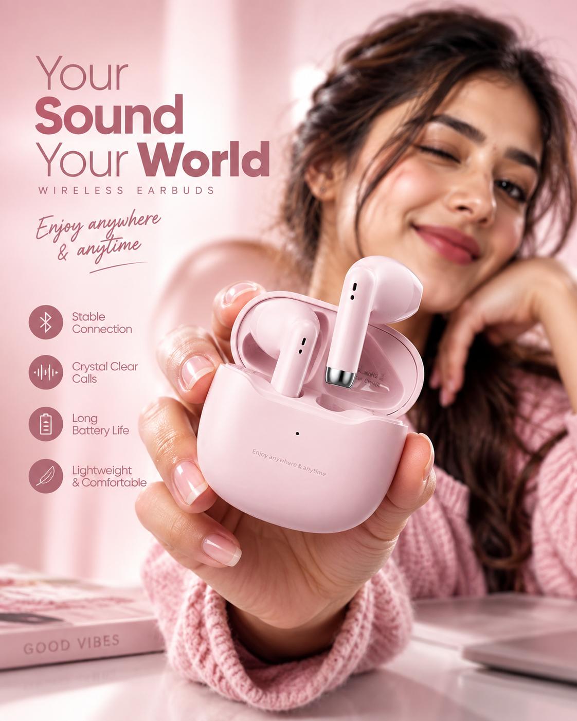 Premium Wireless Earbuds Product Ads AI Prompt | Cinematic Commercial Creative