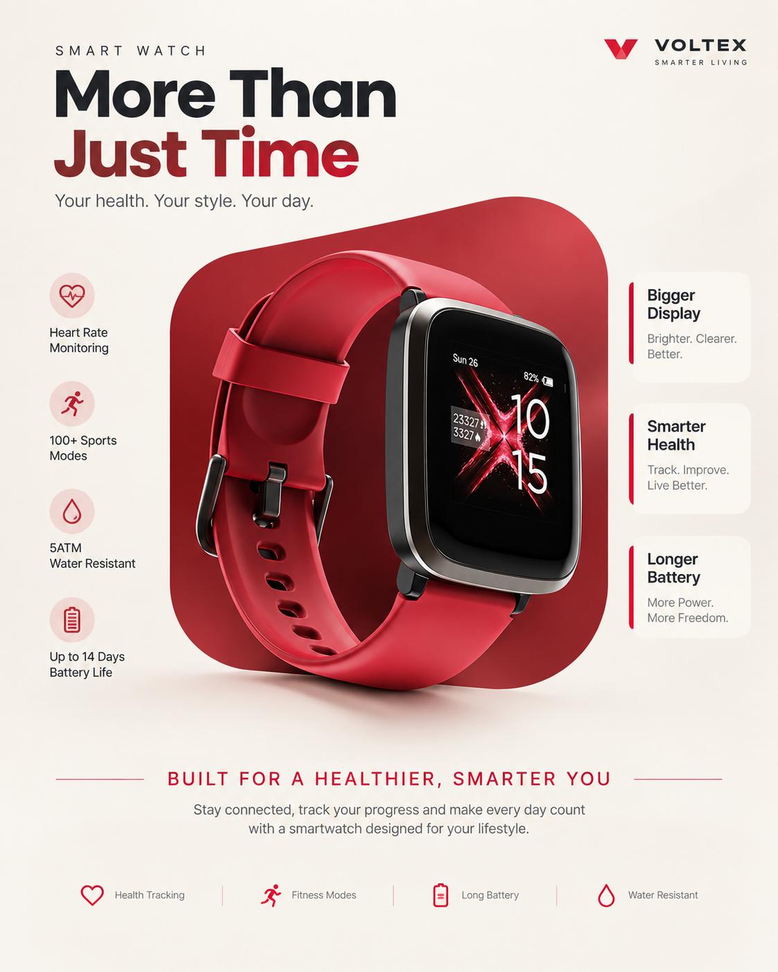 Smartwatch e-commerce ad AI prompt | Premium 4:5 social media poster