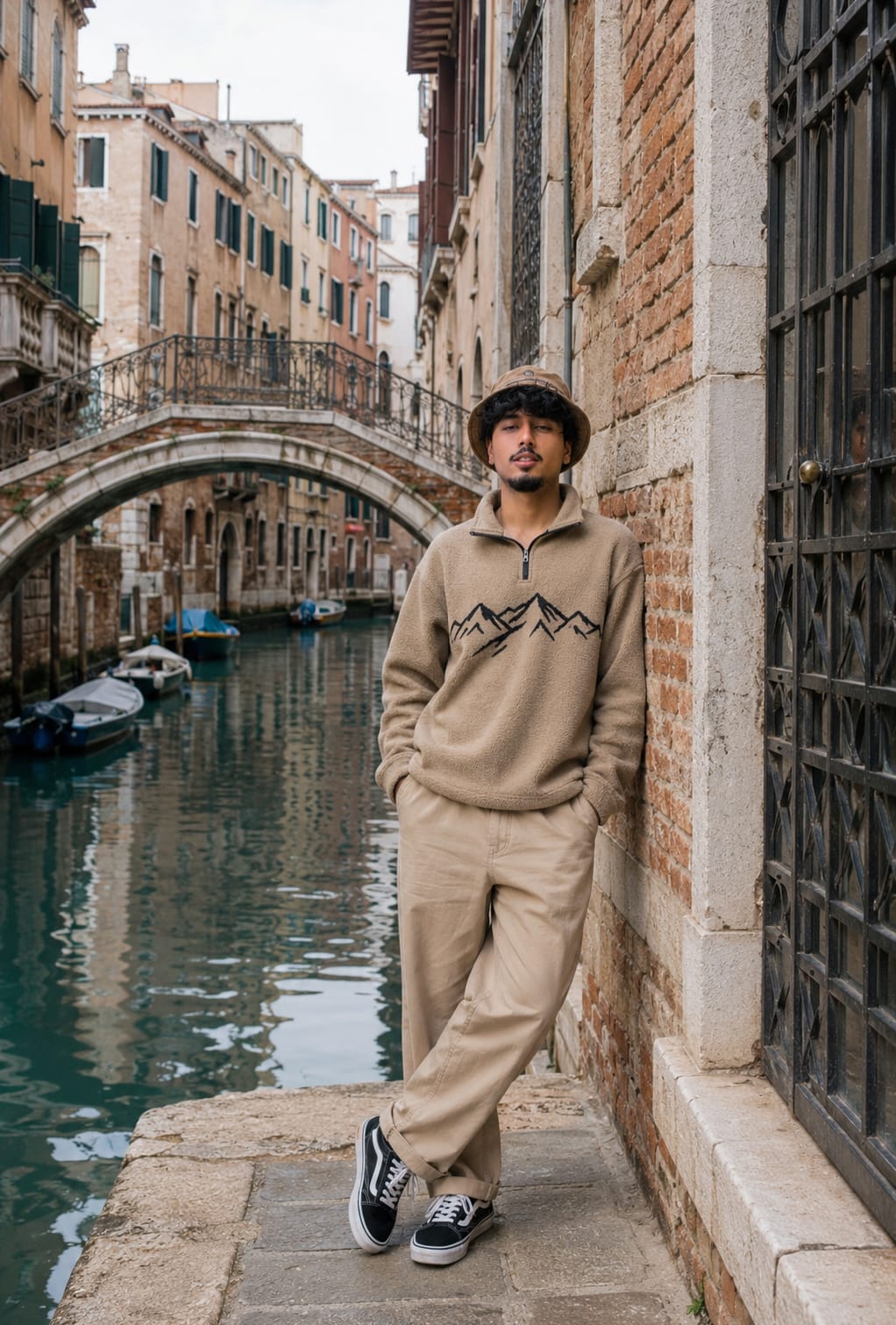 European Canal Street Portrait AI Prompt | Cinematic Travel Photography