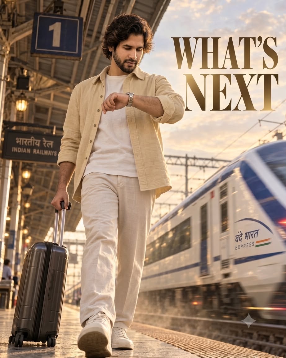 Indian Railway Fashion Model Editorial AI Prompt What’s Next 4:5