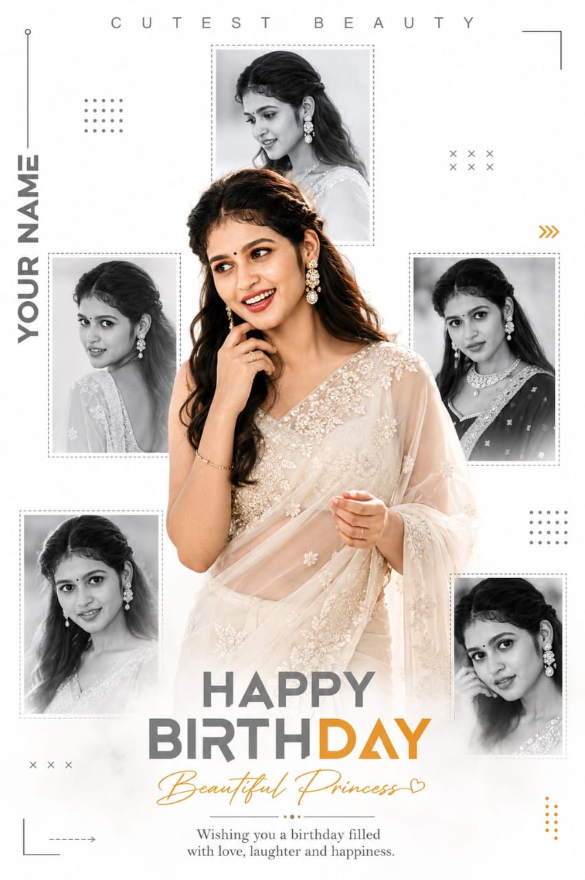 Minimal Editorial Happy Birthday Poster AI Prompt | Luxury Magazine Style Birthday Collage